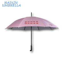 Custom Pink Anti UV Chinese Manufacturers Direct sales Wholesale 23 pulgadas de fibra de vidrio Double Ribs Long Handle Umbrella Custom Logo